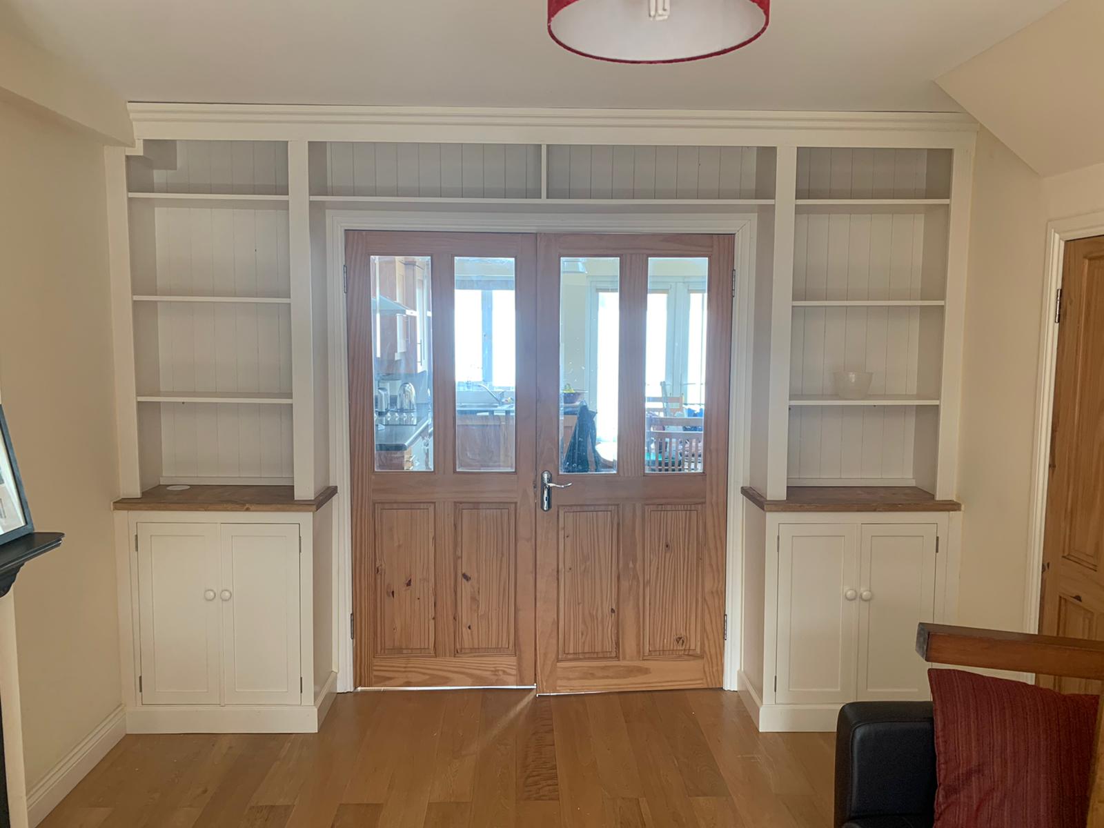 Made measure wall unit, Painted and fitted Alcove