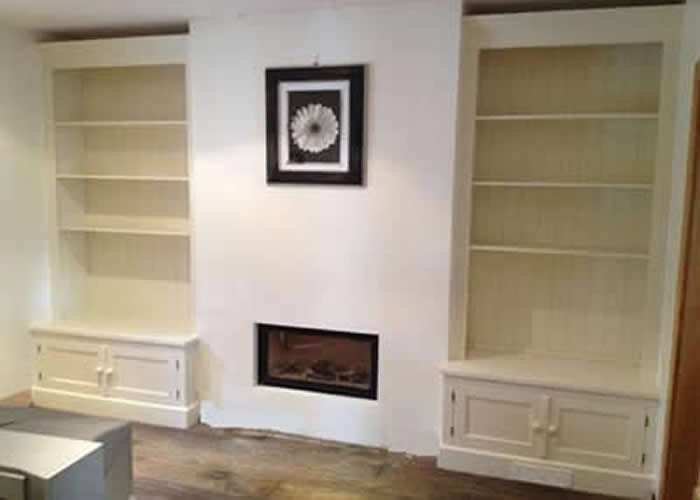 Double Fitted Alcove Units with Press, Painted 