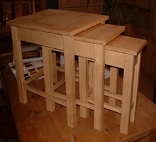 Nest of tables made to measure